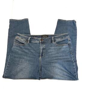 Talbots Flawless Five Pocket Medium Wash Crop Denim Jeans Women's Plus 14